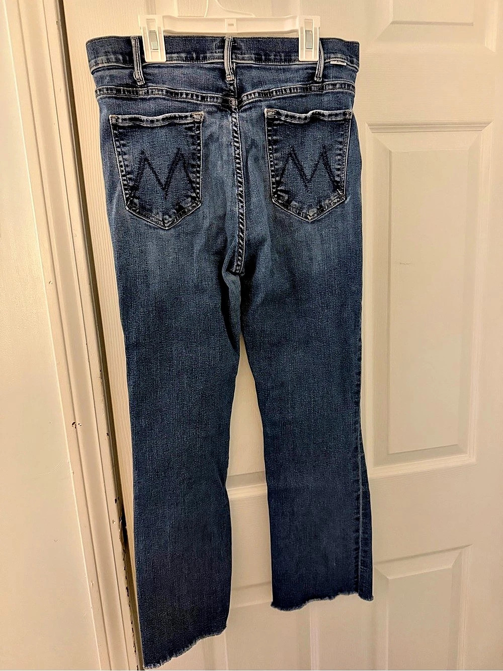 MOTHER The Hustler Ankle Fray blue jeans